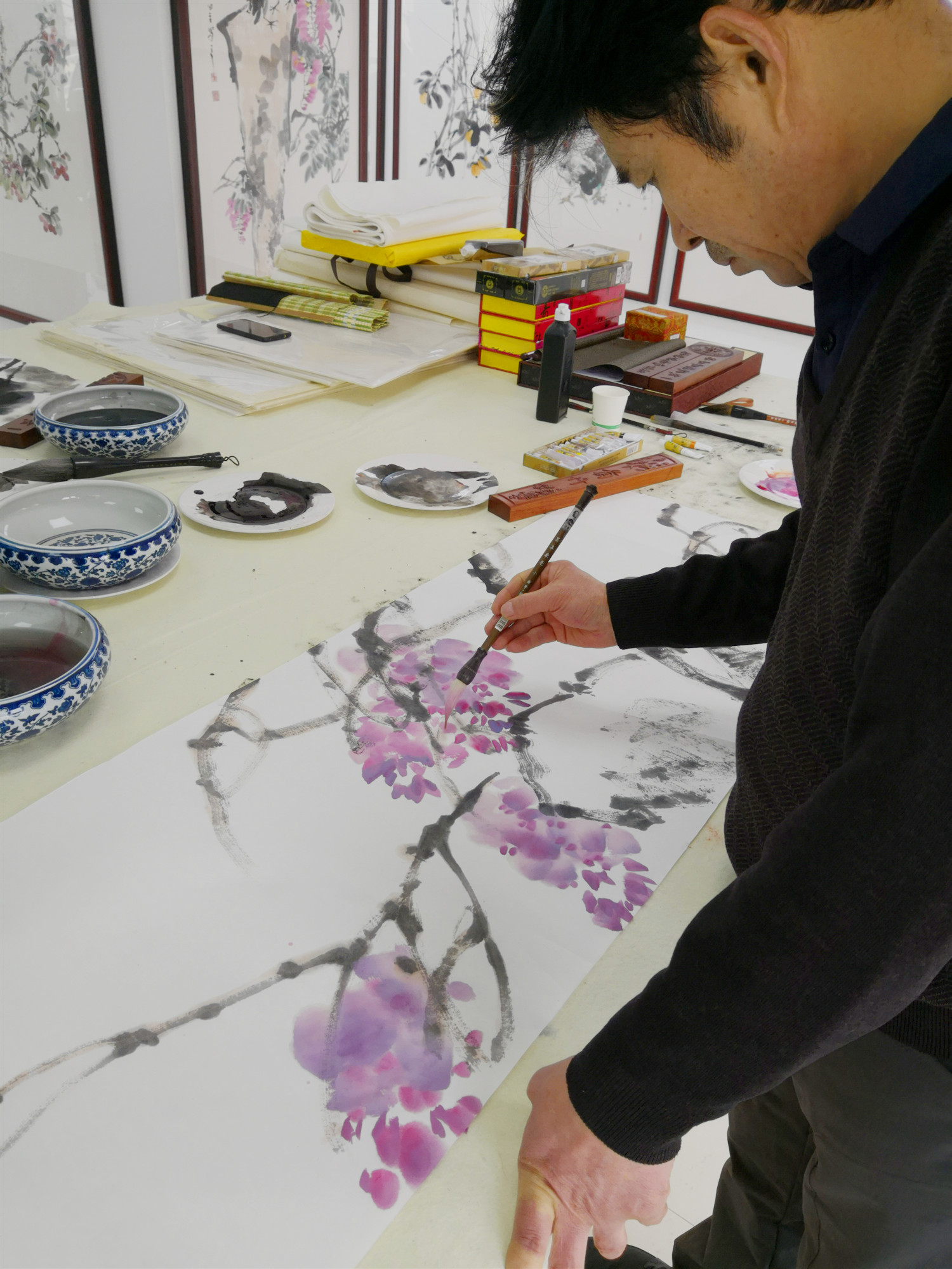 画家作画现场,你有看过吗?