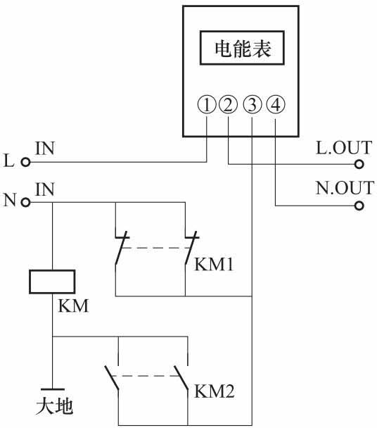 10是由交流接觸器組成的單相(200v)相線與零線接錯切換電氣控制線路