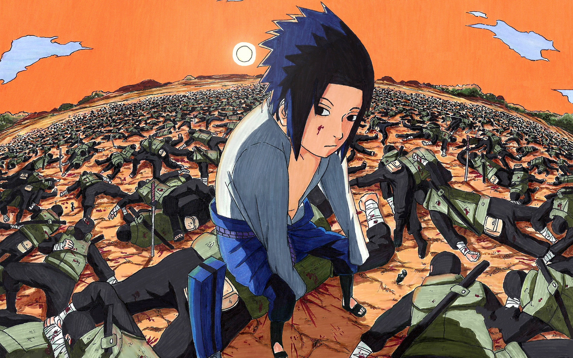 佐助的一生相对于鸣人来说太悲惨了,每一步都走错,但从不低头