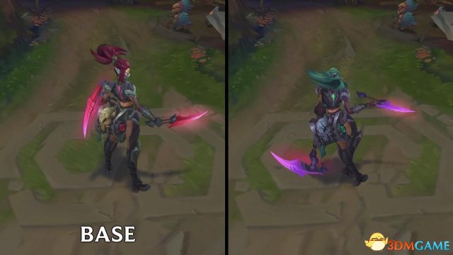 《lol》阿卡丽铁血女忍炫彩皮肤演示 紫色双刃酷炫