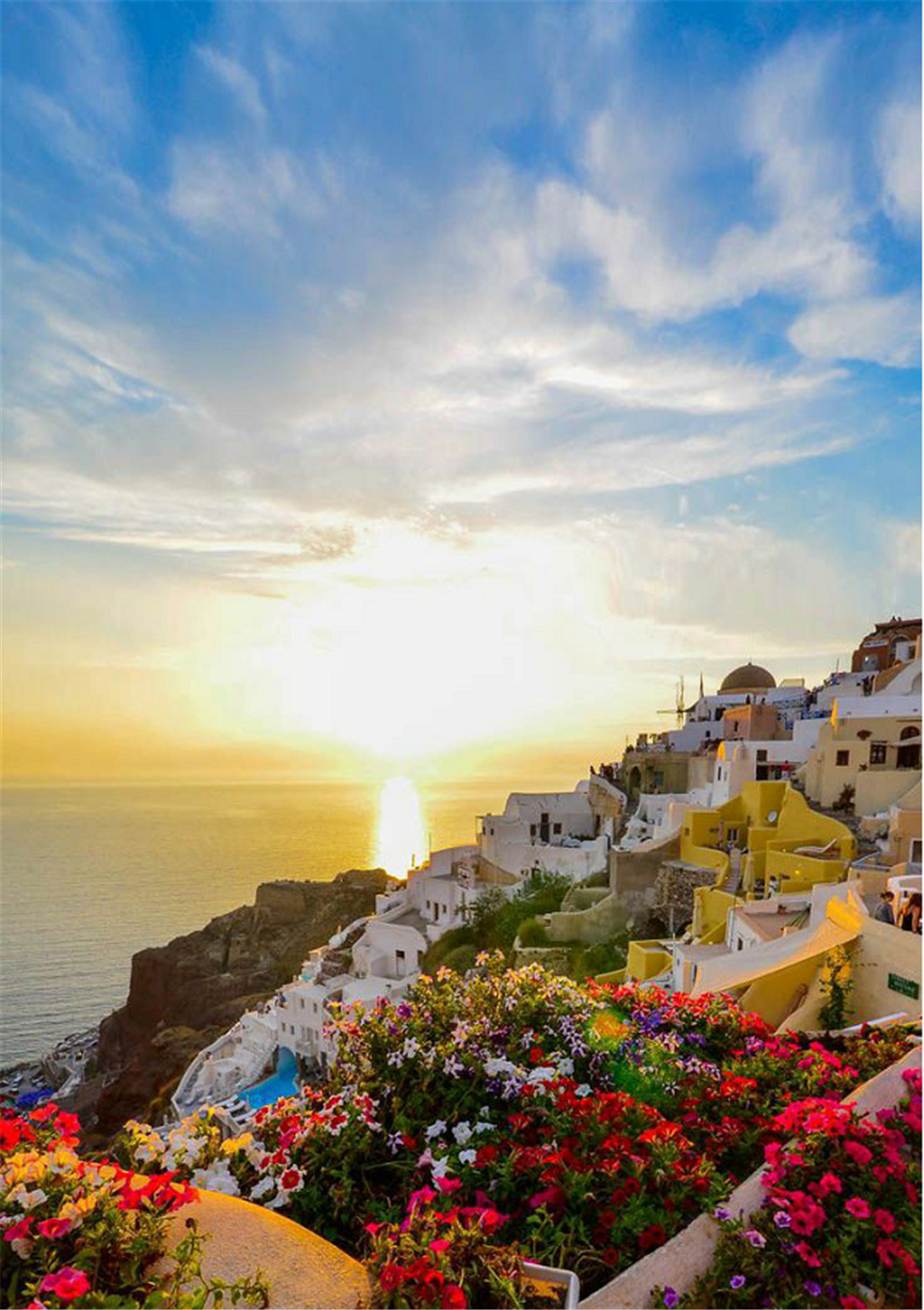 世界著名"爱情村"——圣托里尼,打开门就是爱琴海!