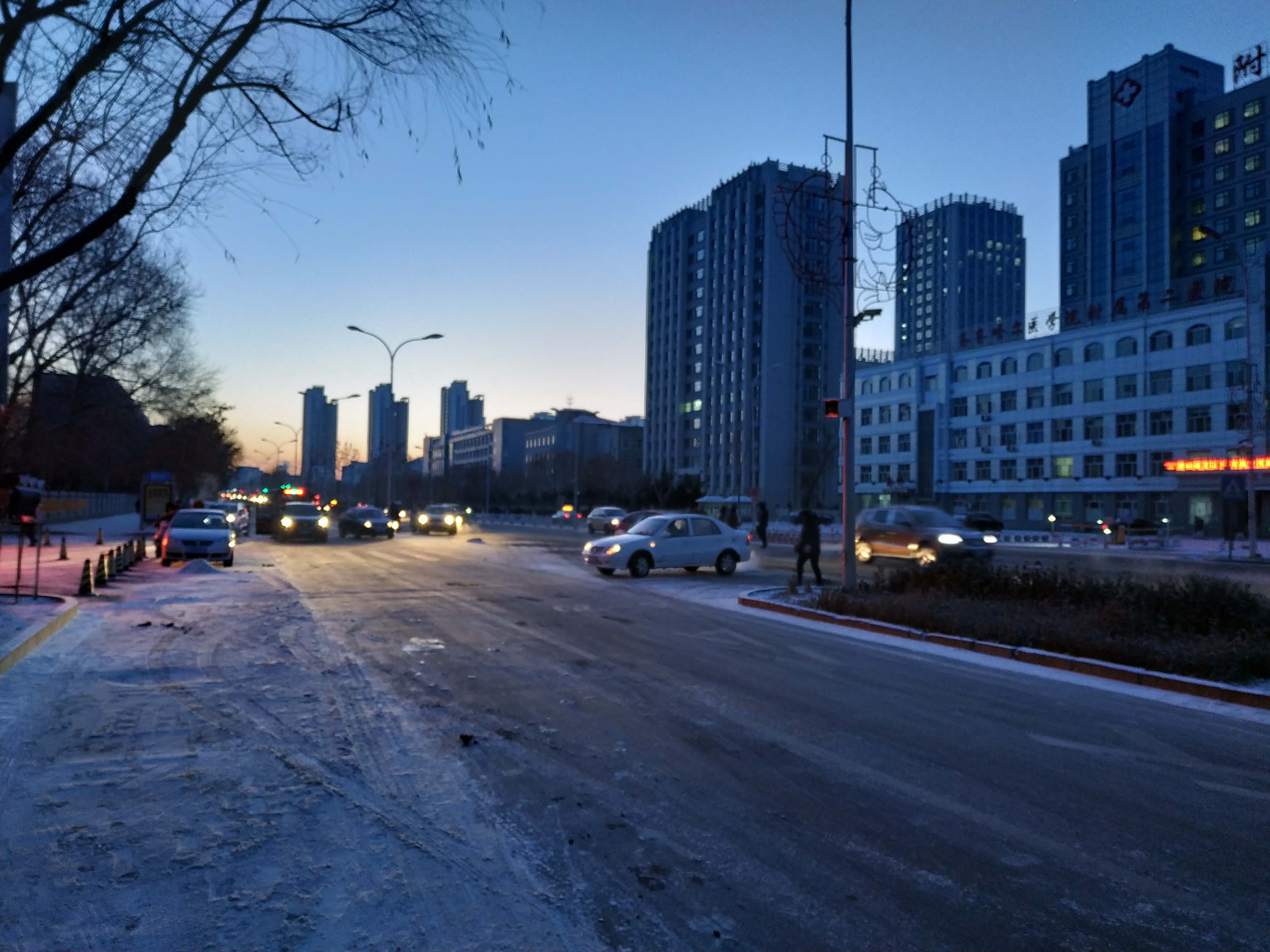 齐齐哈尔终于下雪了,就是太冷了