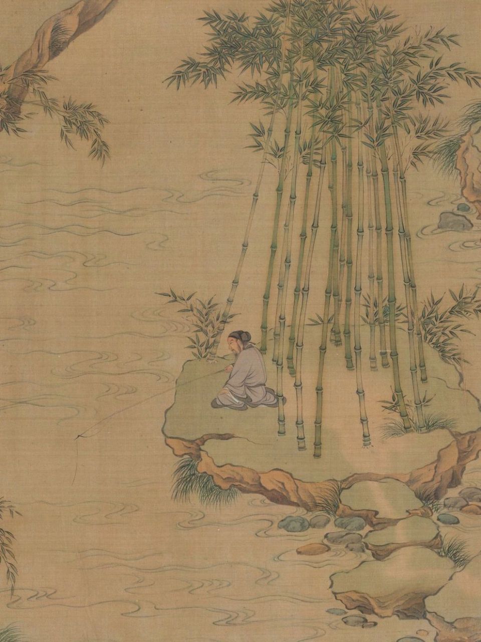 古代"社恐"的一天  《独乐园图》由明代画家仇英所绘