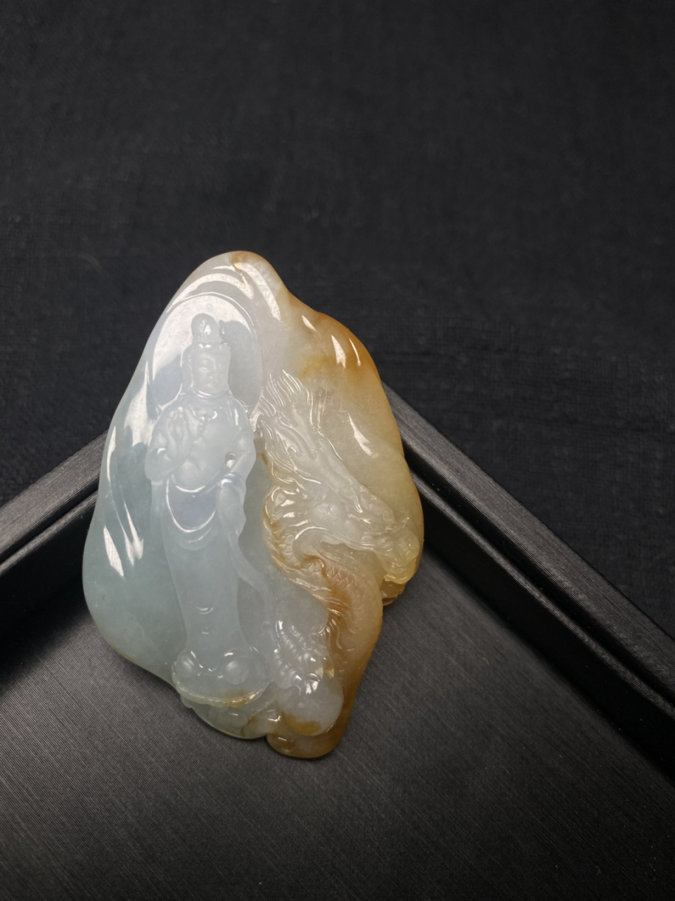 御龙观音吊坠.你们喜欢吗#文玩# #翡翠