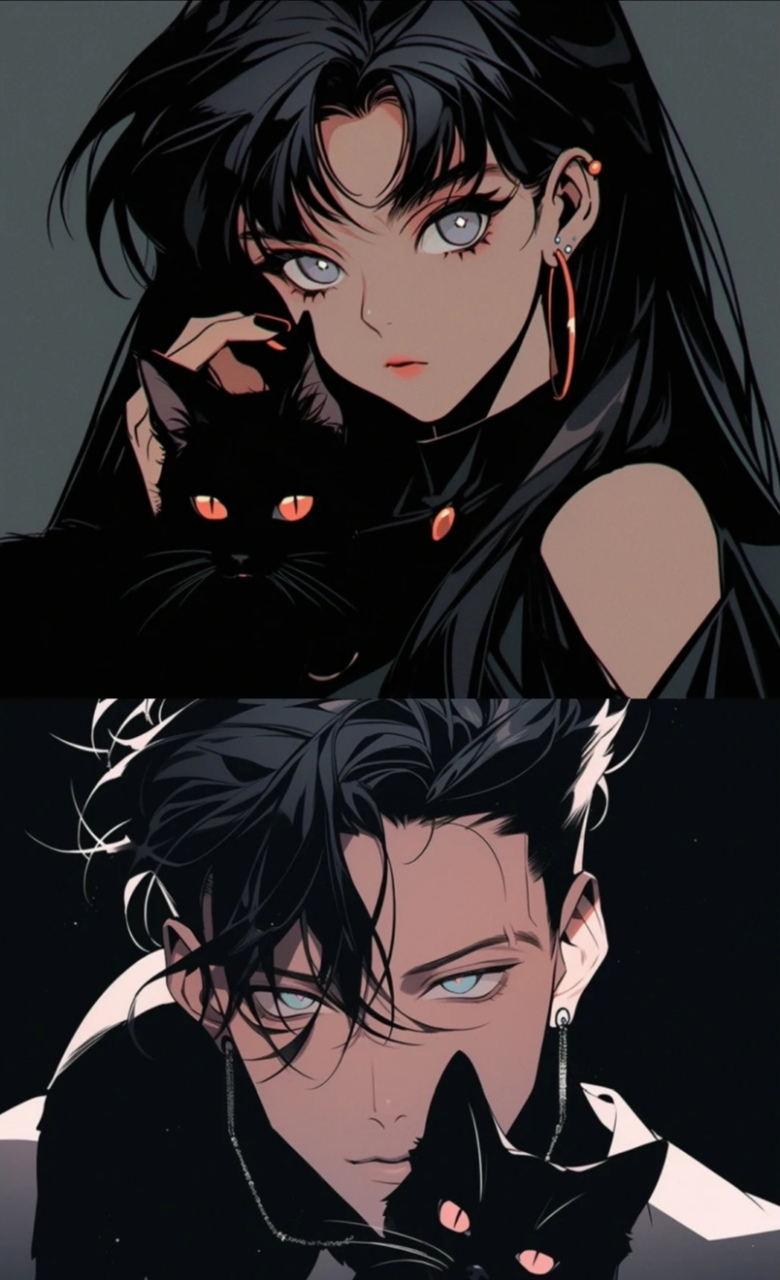 情侣头像#二次元# 暗黑系#动漫头像