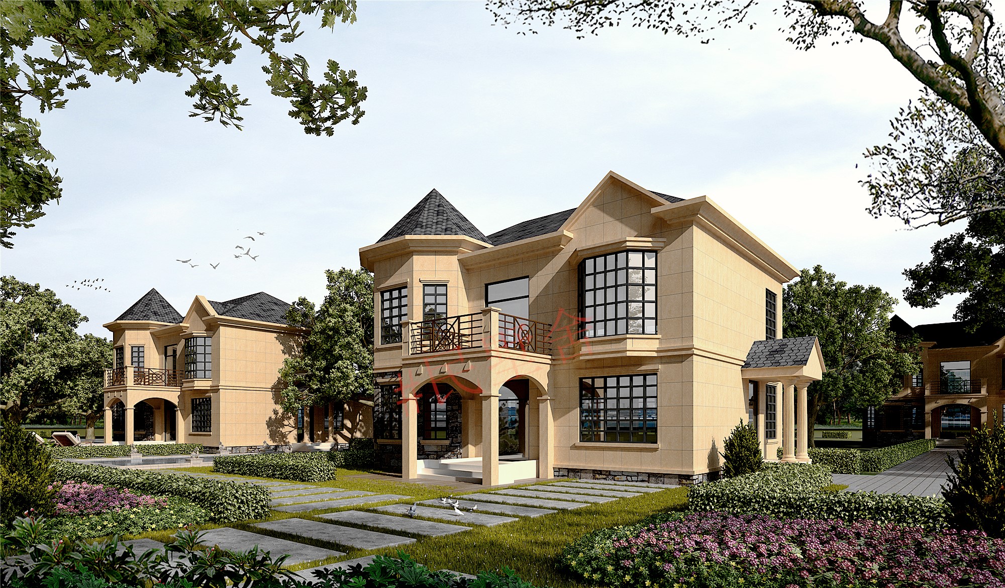 两款面宽11米的农村二层别墅,5间卧室,造价二十万选哪套好?