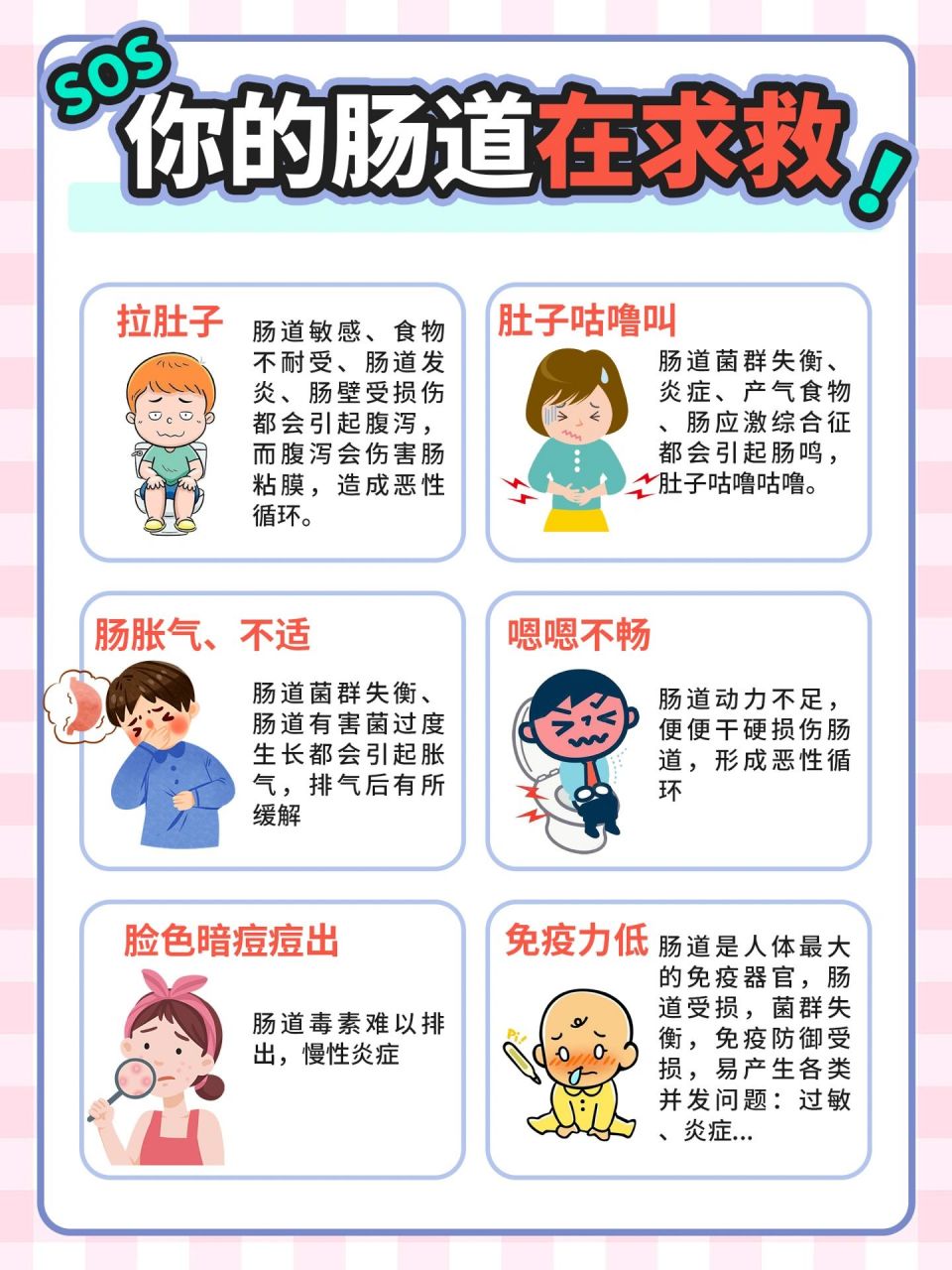 【注意,这6个表现是你的肠道在求救】 如果经常拉肚子,肚子咕咕叫