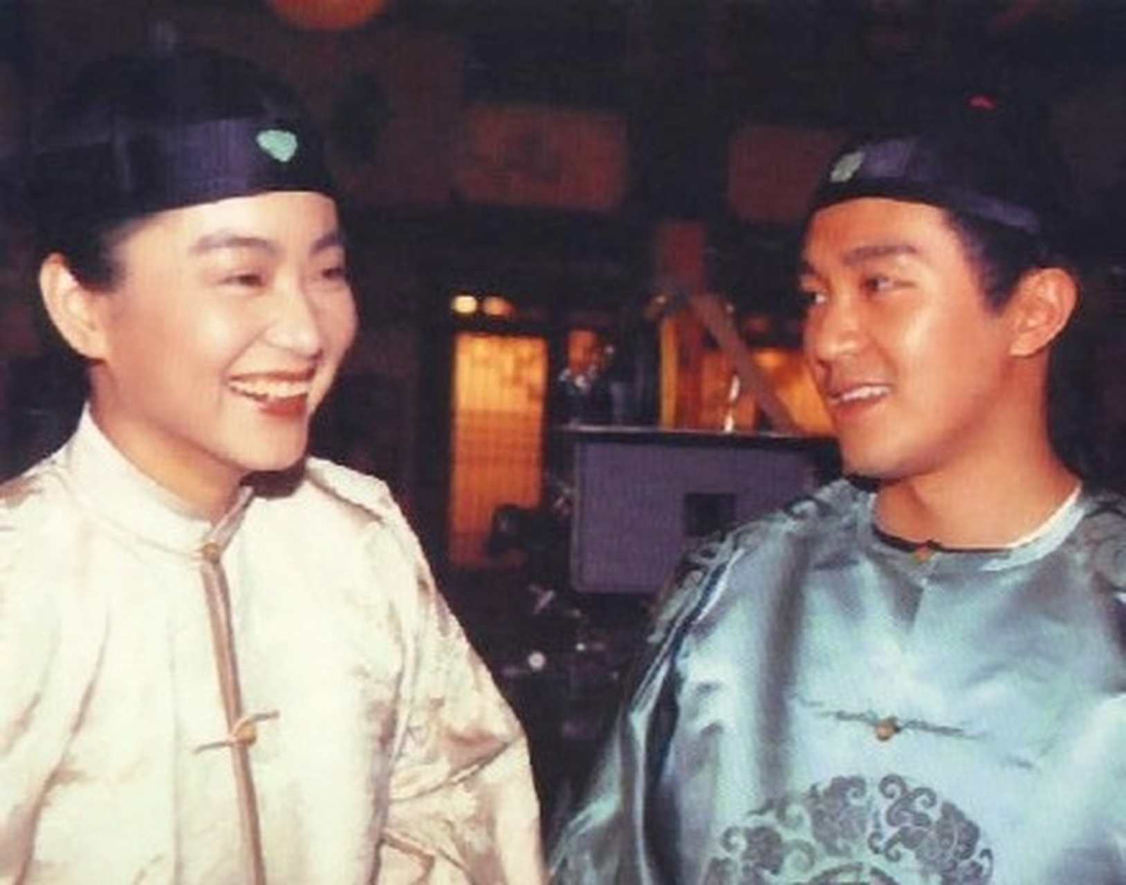 林青霞,周星驰合照.