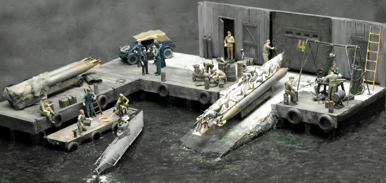 模型欣赏:德国海军 袖珍潜艇基地场景模型