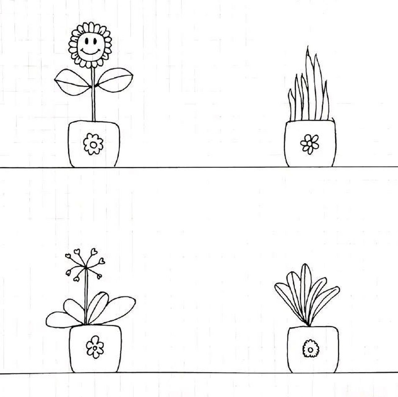 简笔画 | 盆栽植物