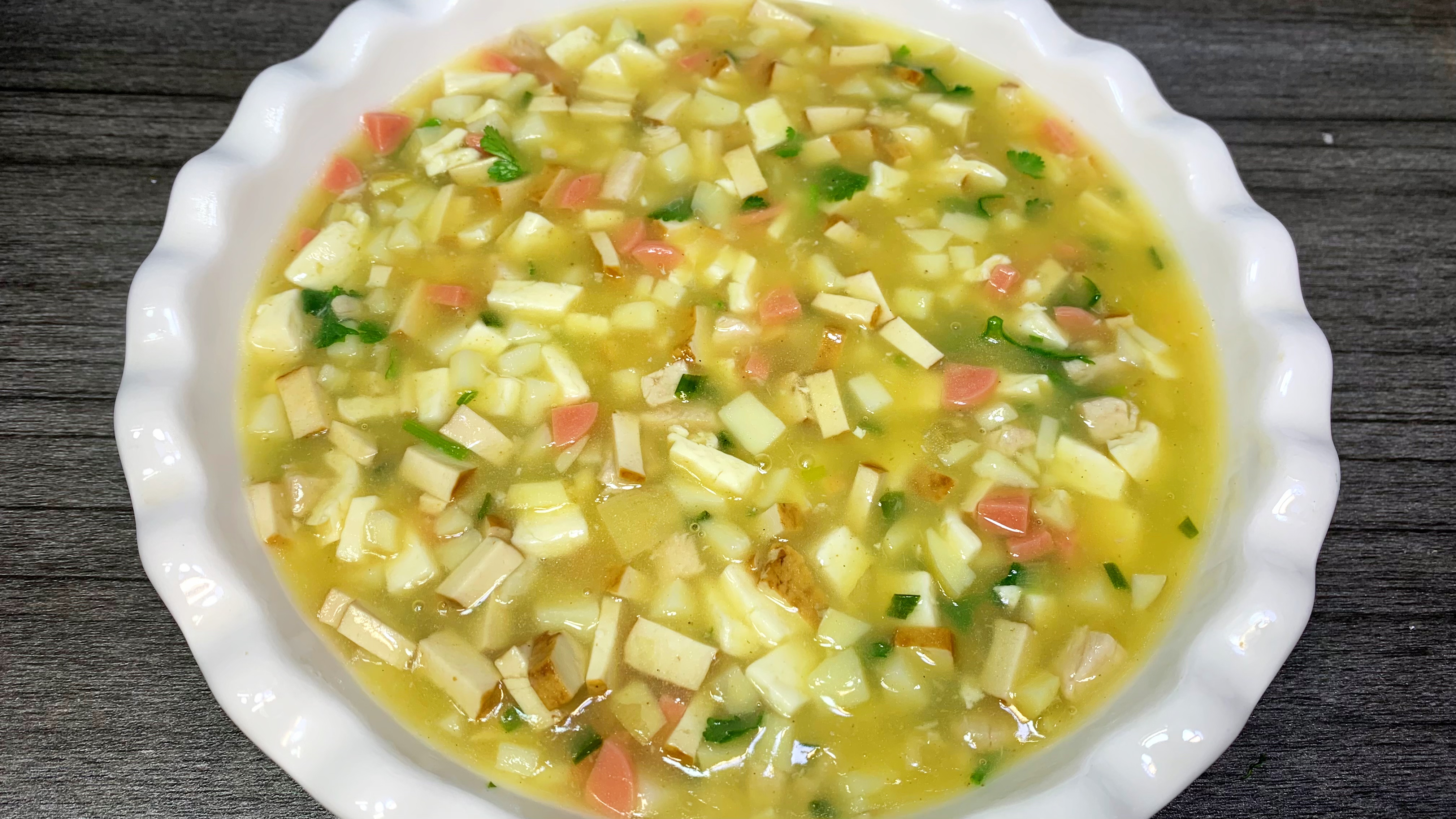 苏北盐城农家特色菜,家常羹的做法,鲜香味美,丝滑爽口又好喝