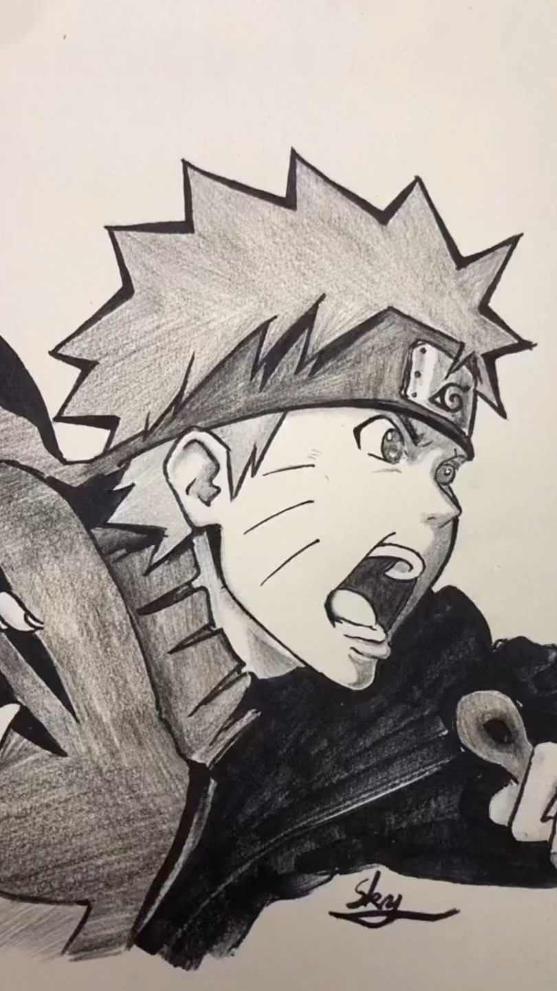 手绘火影忍者漩涡鸣人