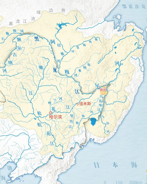 乌苏里江流域地图图片