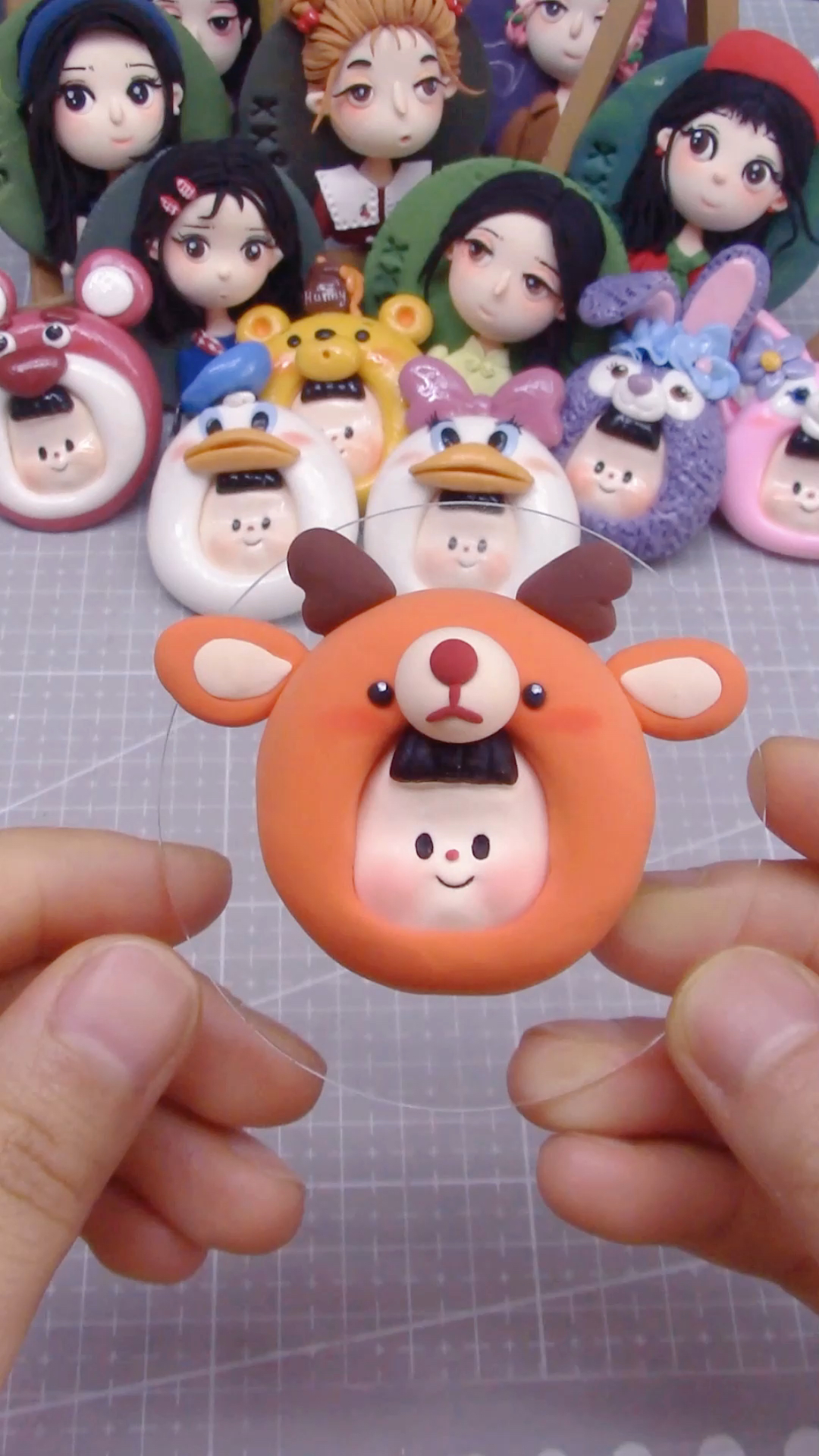 每日一多多妹粘土冰箱贴之麋鹿教程