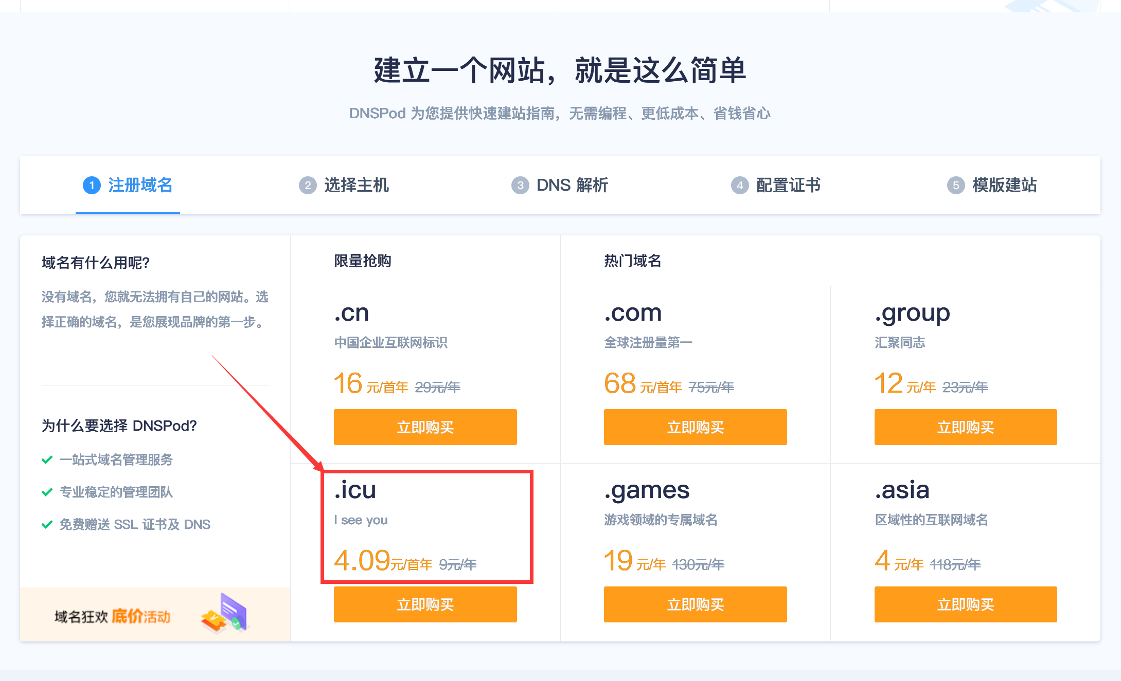 DNSPOD这个活动价格我有点看不懂