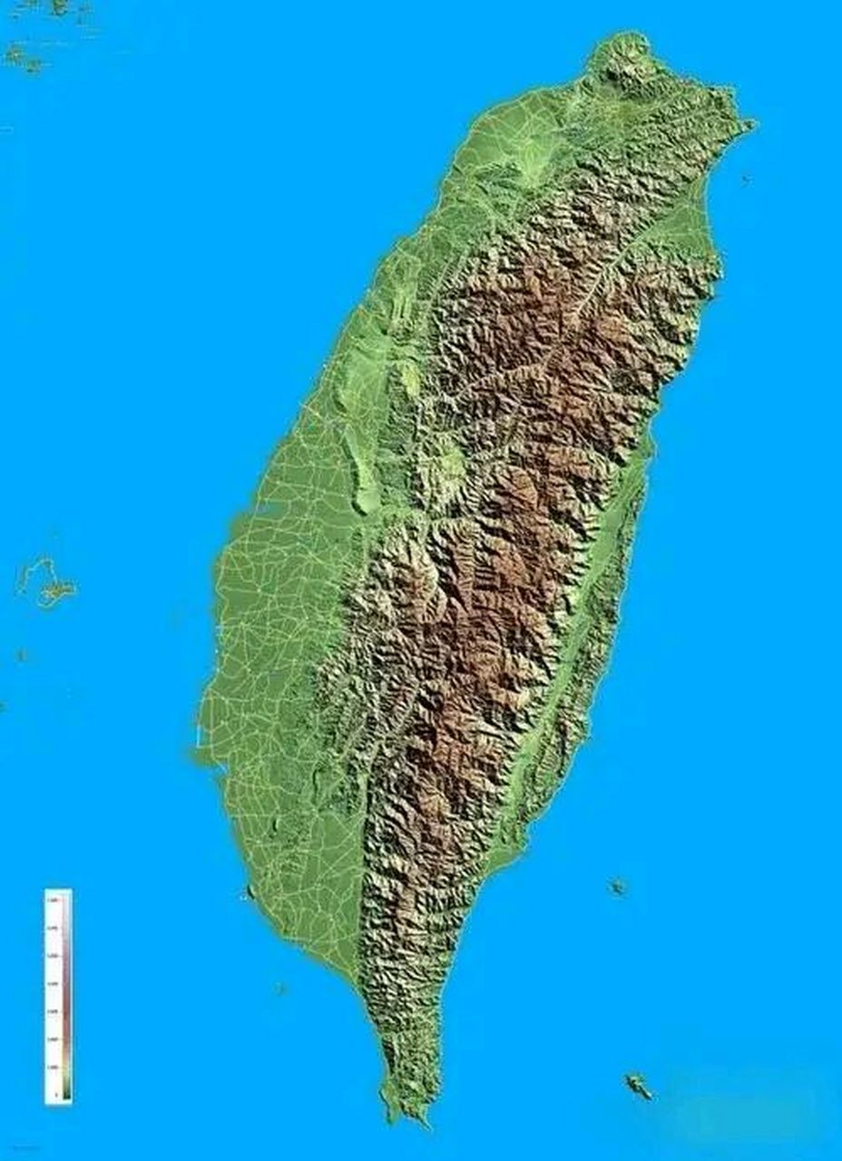 台湾省地形图