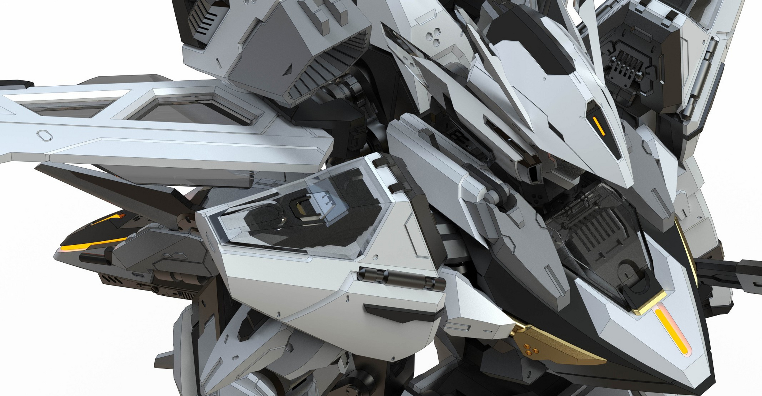 模型欣赏:萝播动漫 人型装甲战纪 白露 空战型机甲. #动漫# #模型# #