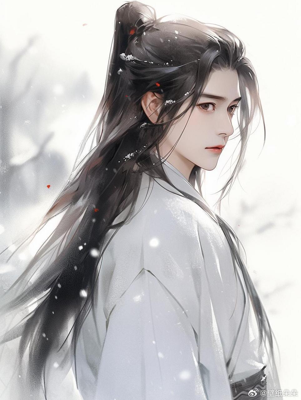 水墨丹青古风少年头像/壁纸 676767 #绘画欣赏