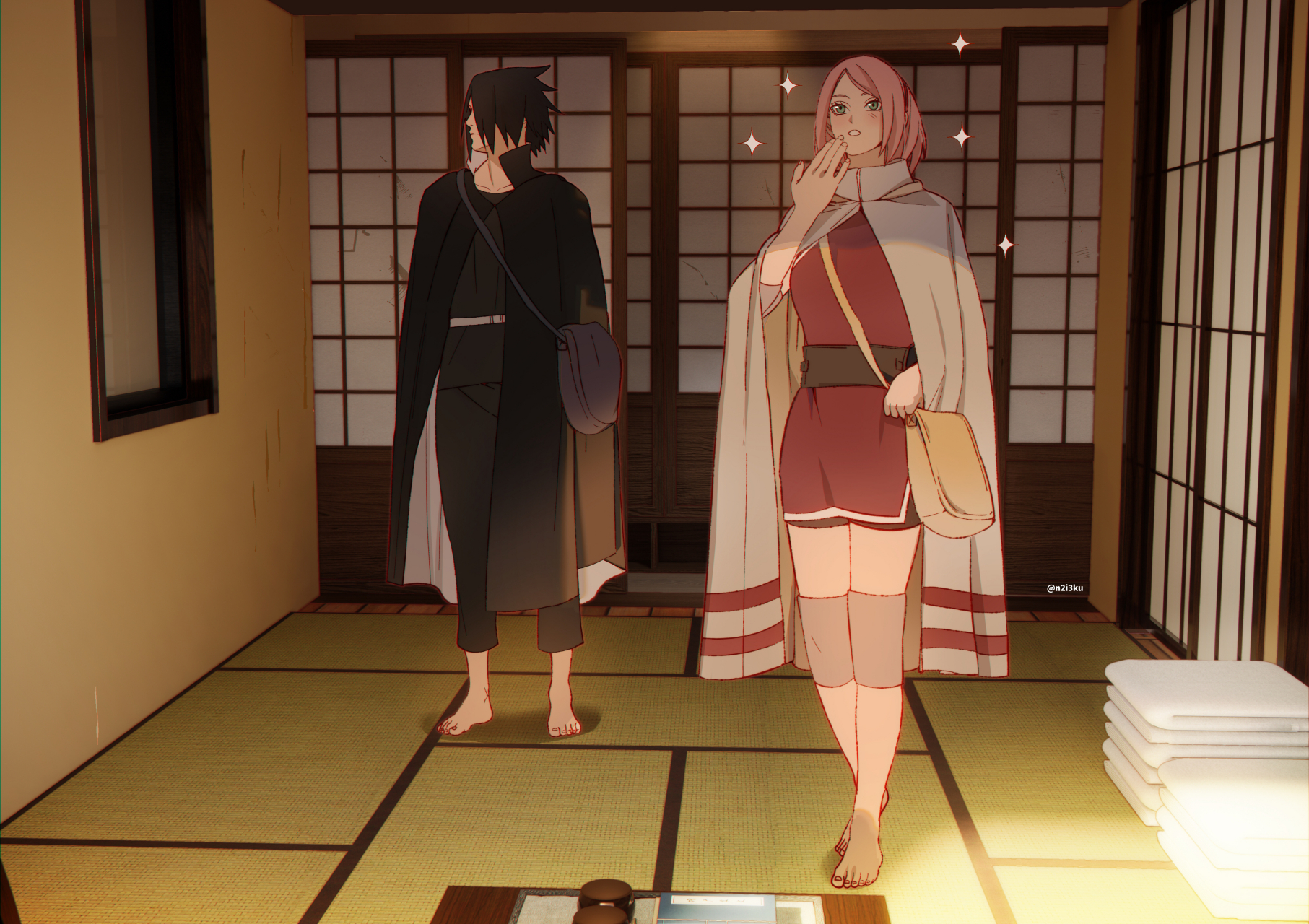 火影忍者# 佐助&小樱 旅行期的一天