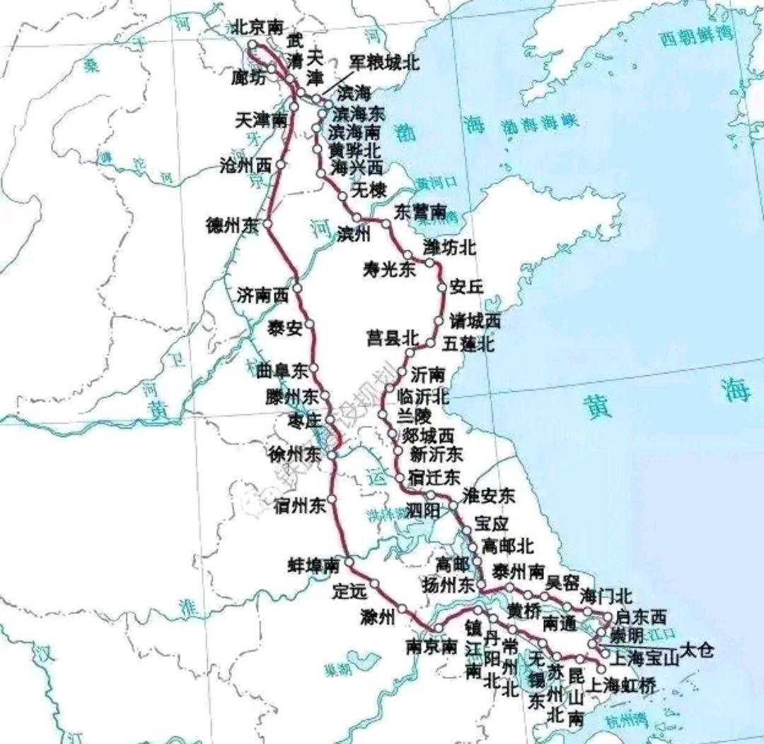 京沪高铁二线线路图图片