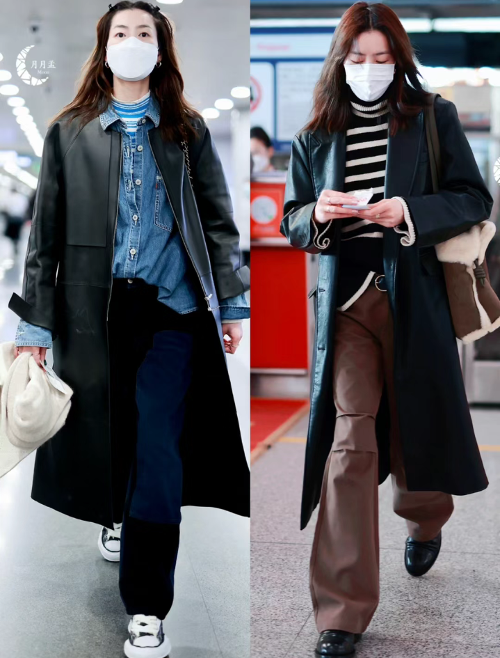 刘雯冬季日常穿搭合集,够飒够美,表姐的衣品也太好了吧