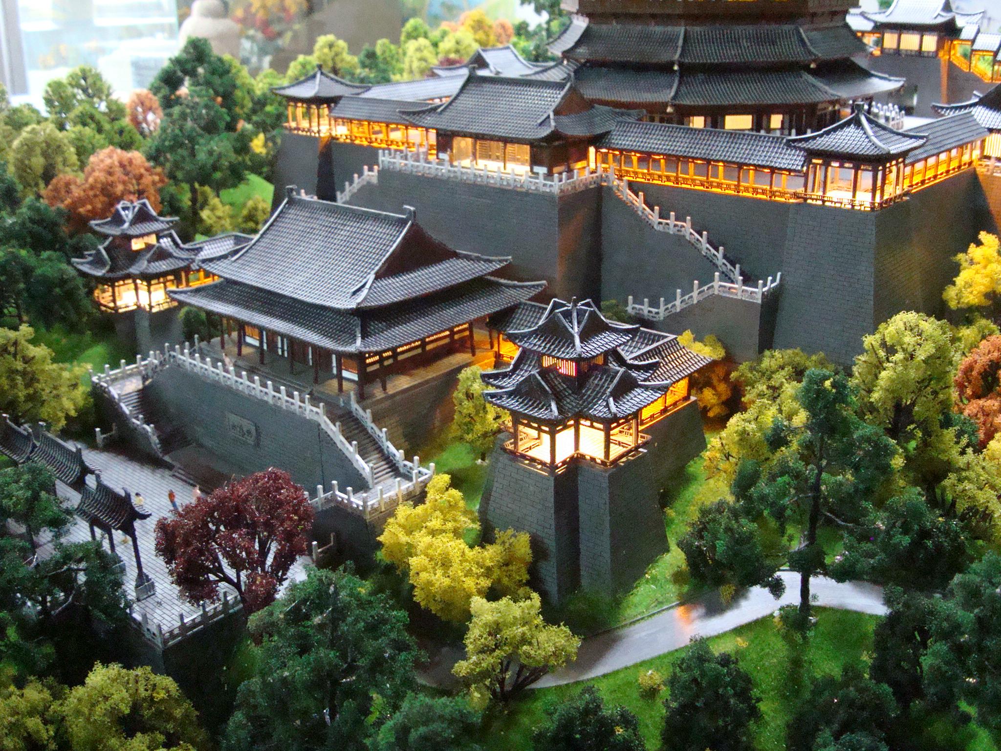 古建筑微缩场景模型
