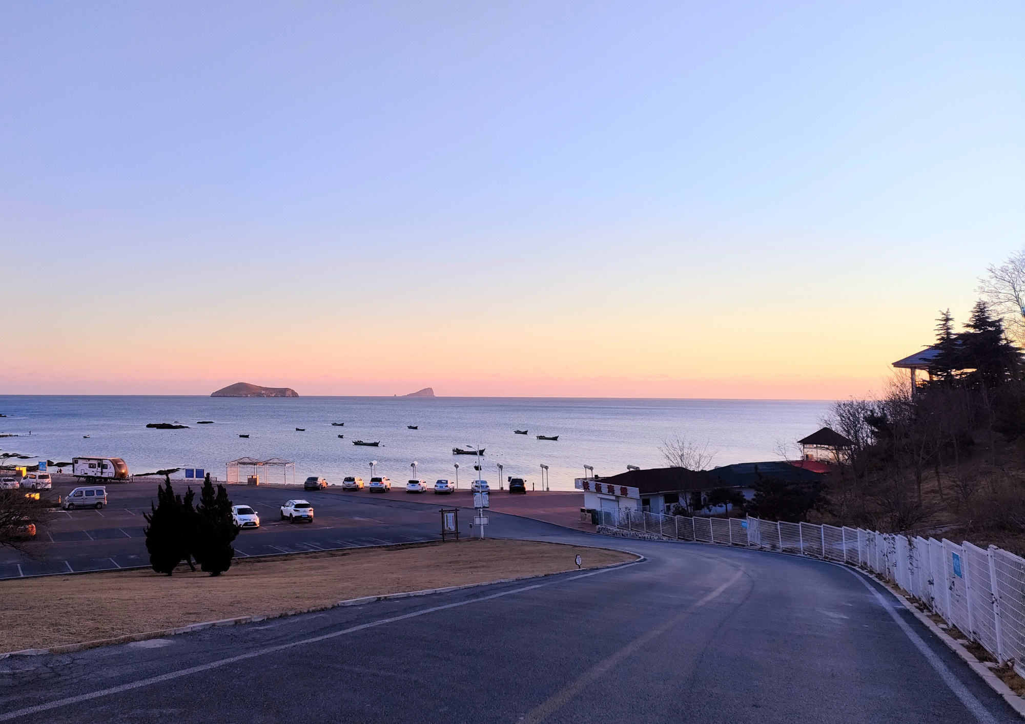 我在大连银沙滩贩卖黄昏