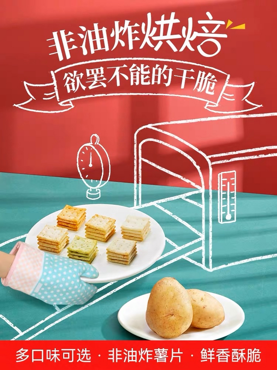 洽洽喀吱脆薯片采用非油炸工艺,薯香浓郁,脆不可挡,满足味蕾的欲望