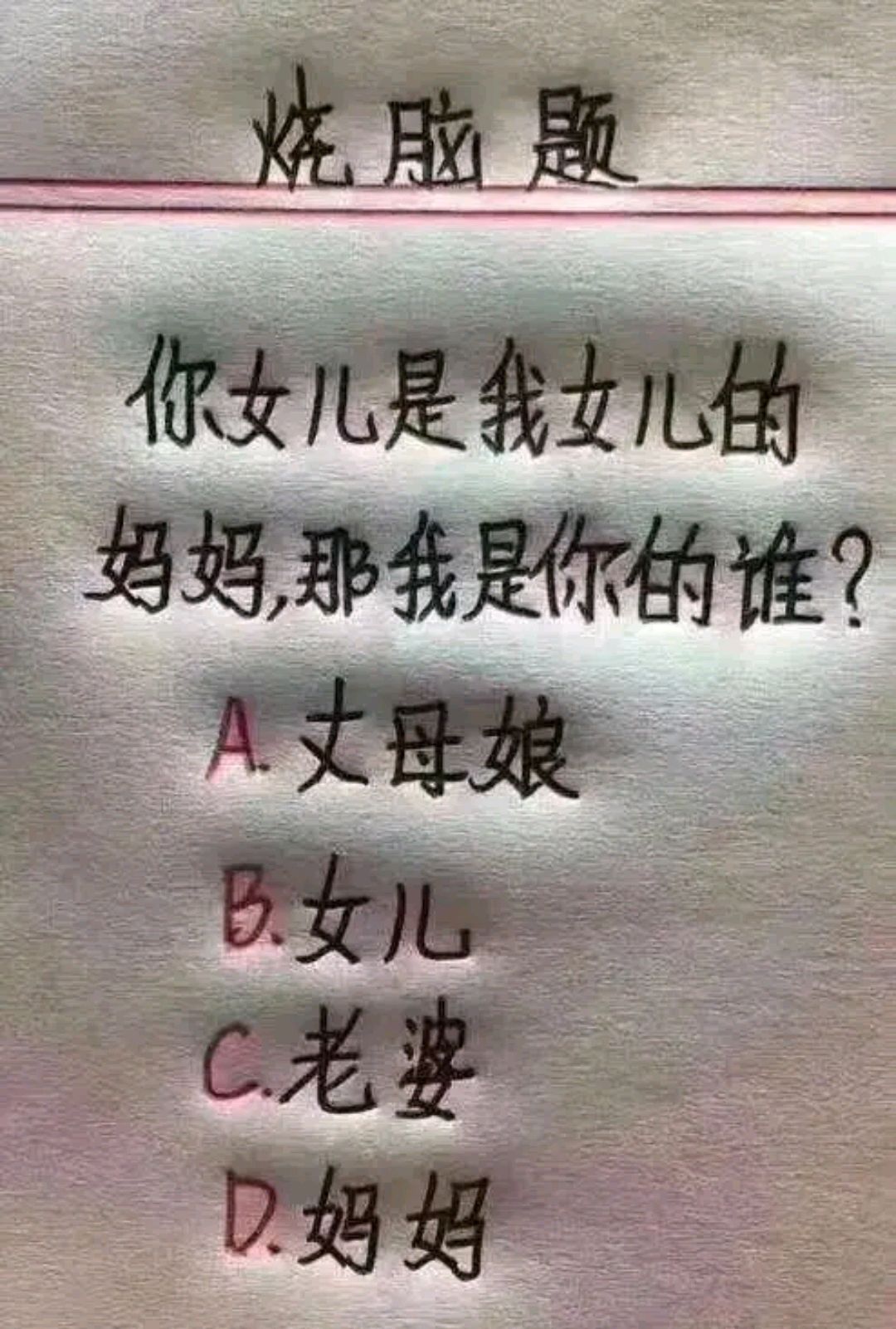 燒腦題,你有答案嗎,我是蒙了