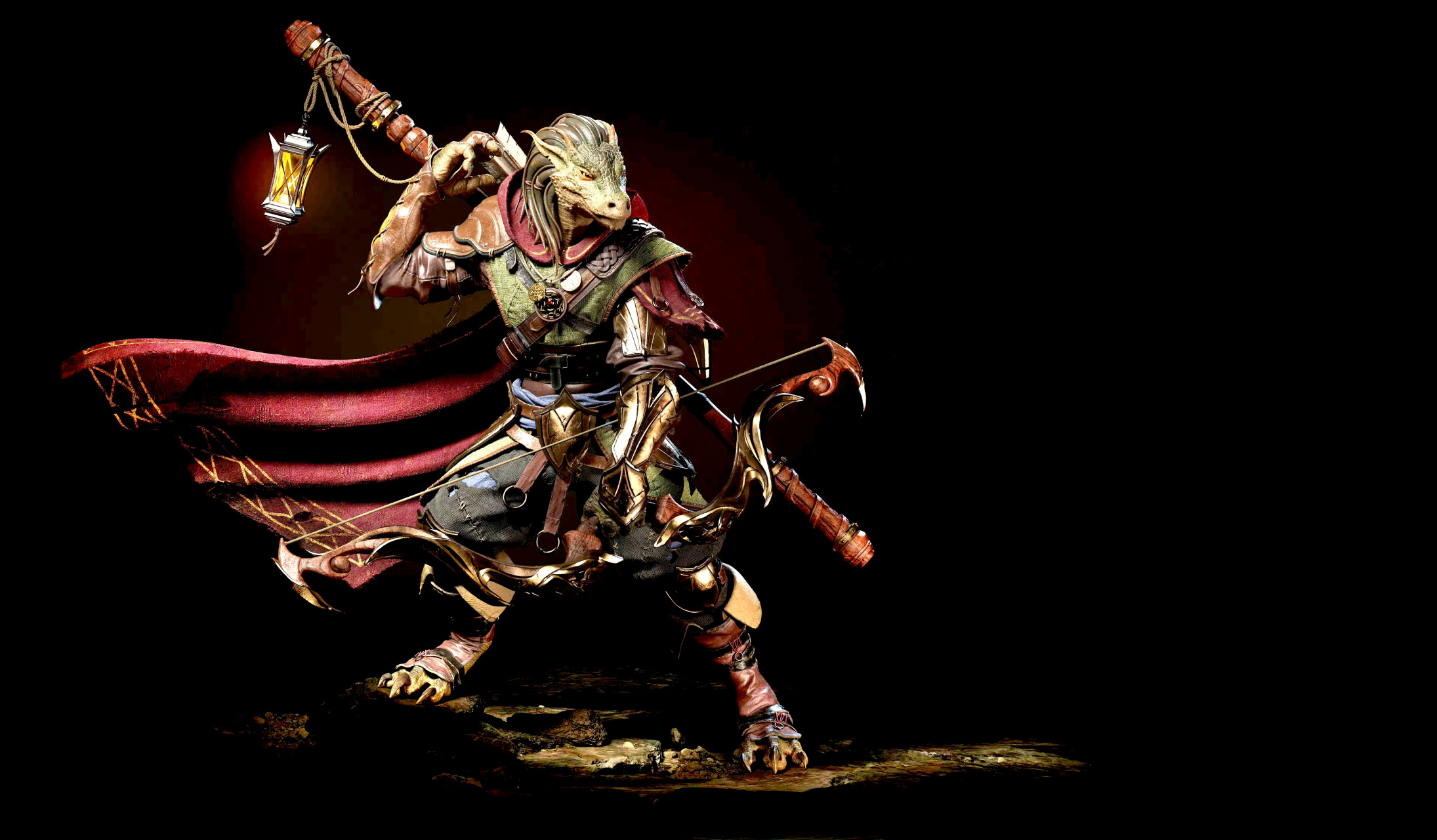 建模欣赏:krothos/蜥蜴战士, by nilian studios.