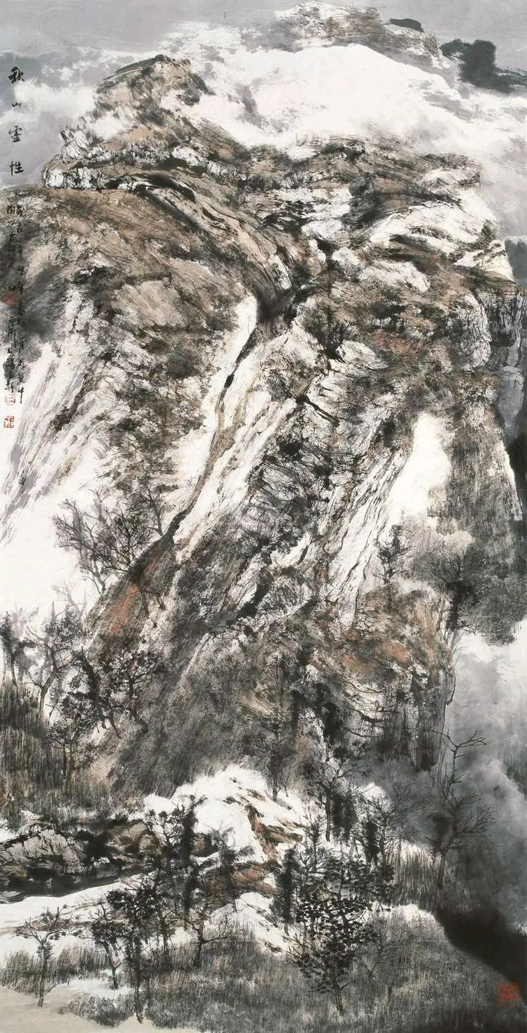 皴擦点染并用,浓淡干湿皆有!白云乡山水画