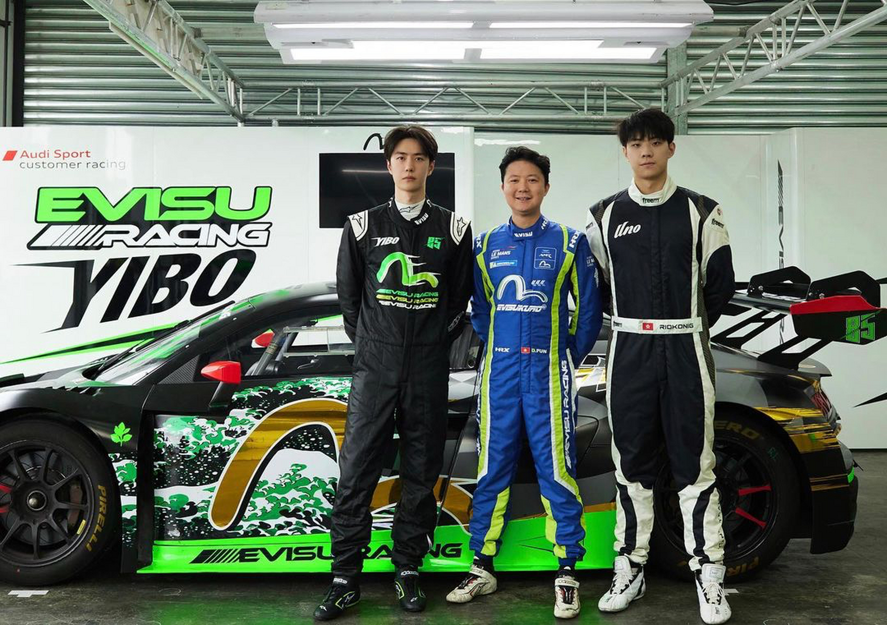 王一博代言品牌福神evisu与赛车的梦幻联动!