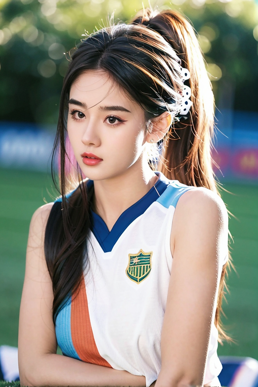 运动风美少女写真,极品足球宝贝摄影艺术照#美女# #养眼美女# #足球