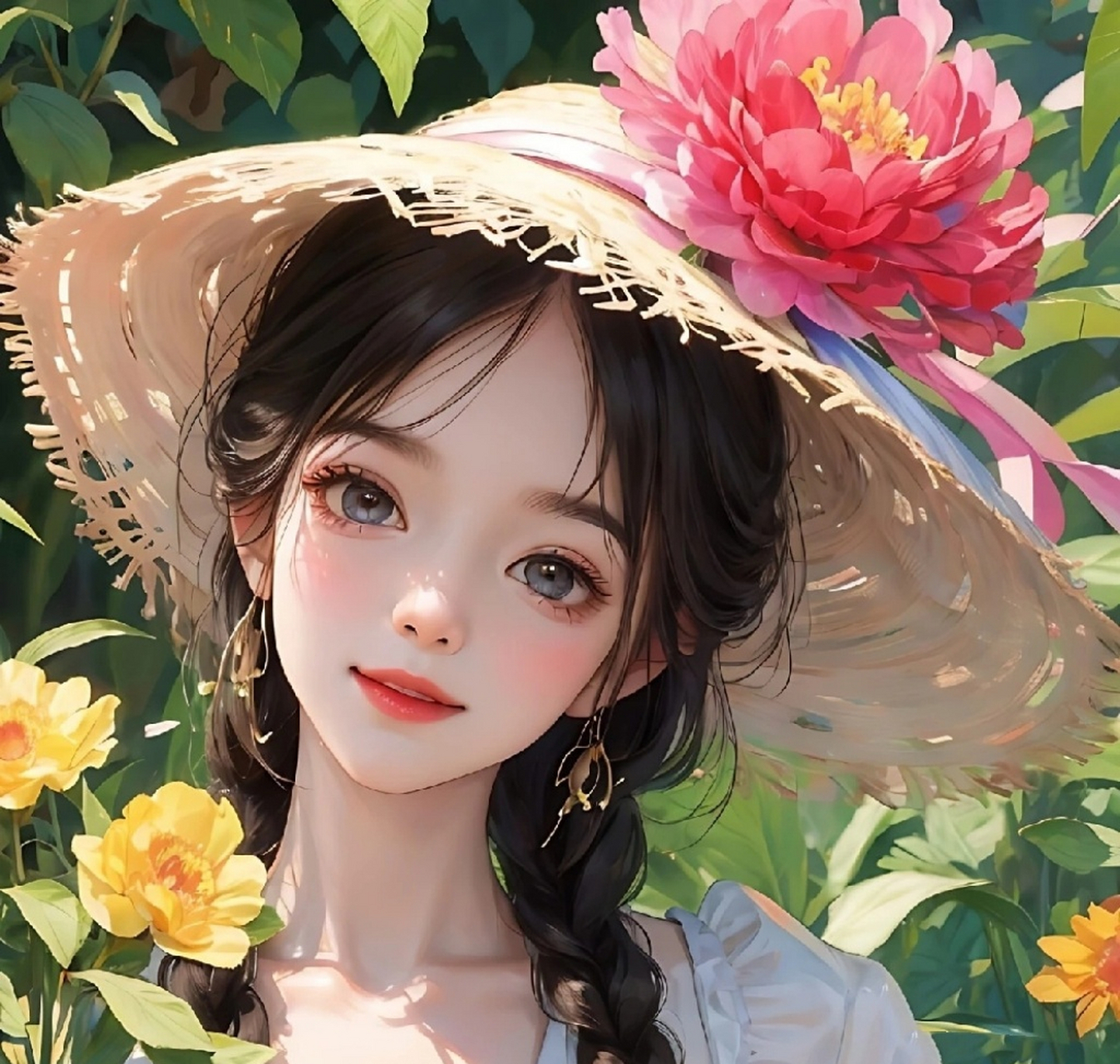 田园风甜美花朵女生高清壁头像,生活需要烟火,也需要静静的美好,不用