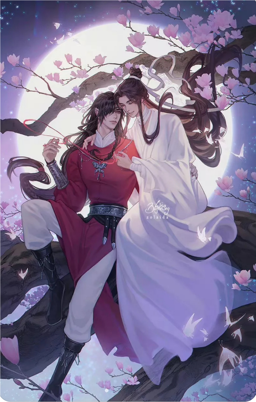 太美了!景美人更美,花怜绝美爱情#天官赐福
