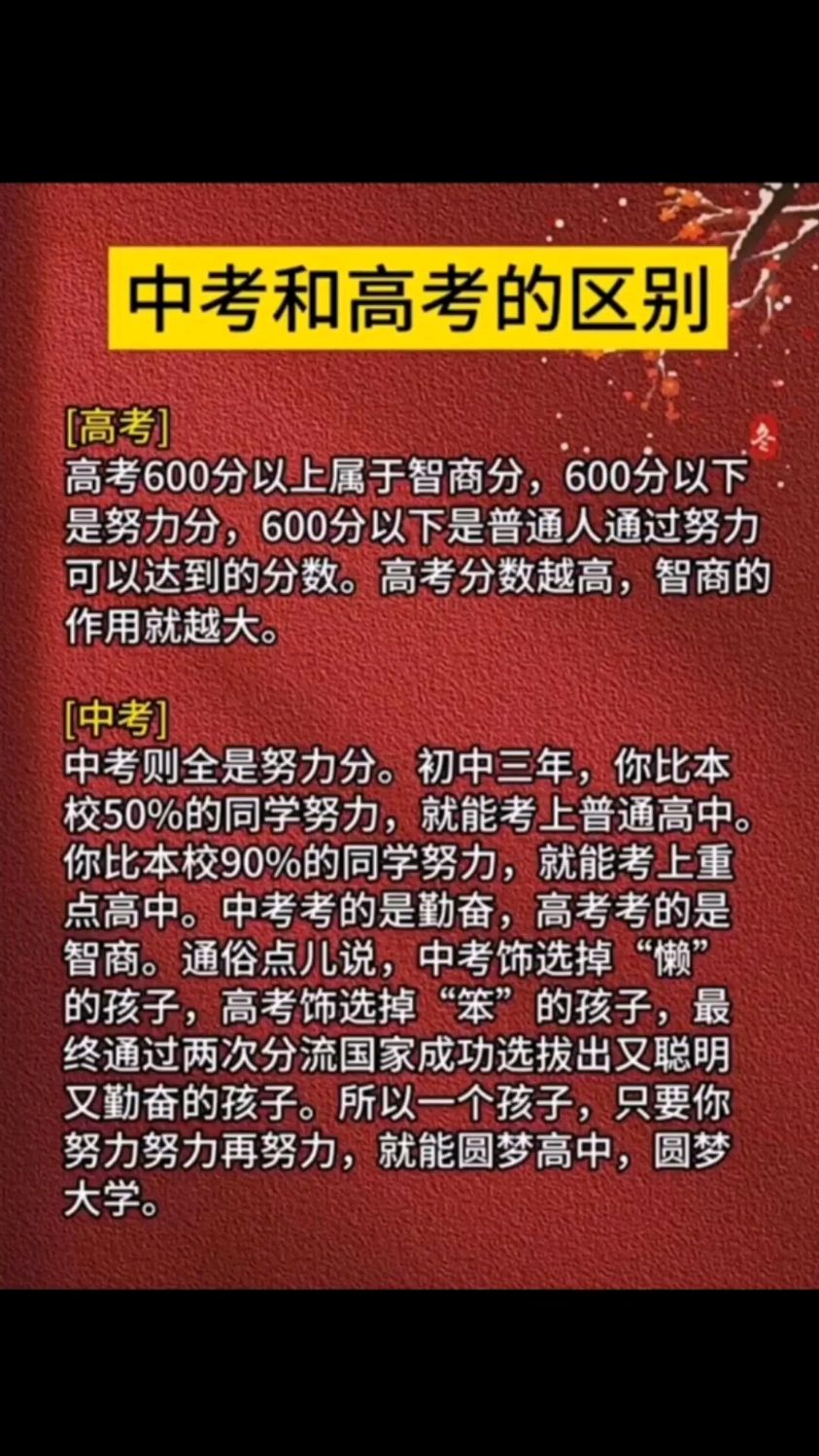 中考和高考的区别