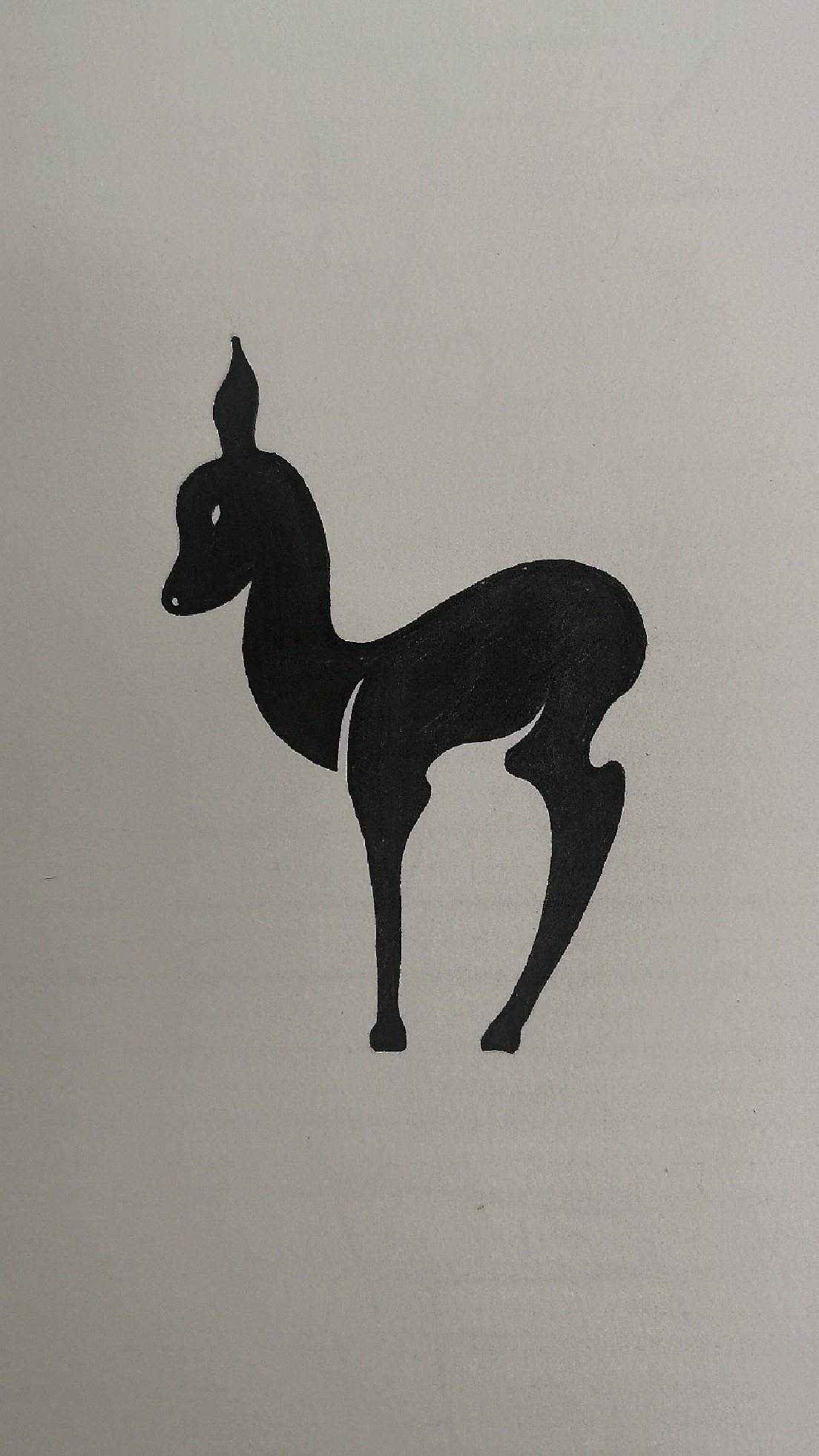 一只不会跳舞的小鹿黑白装饰画教程只需一只筷子就可以完成