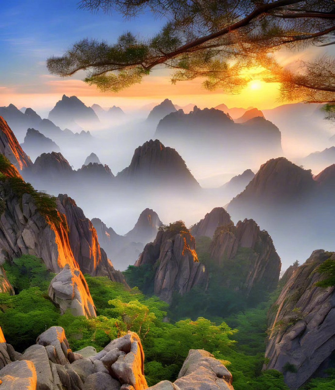 黄山风景照大自然图片