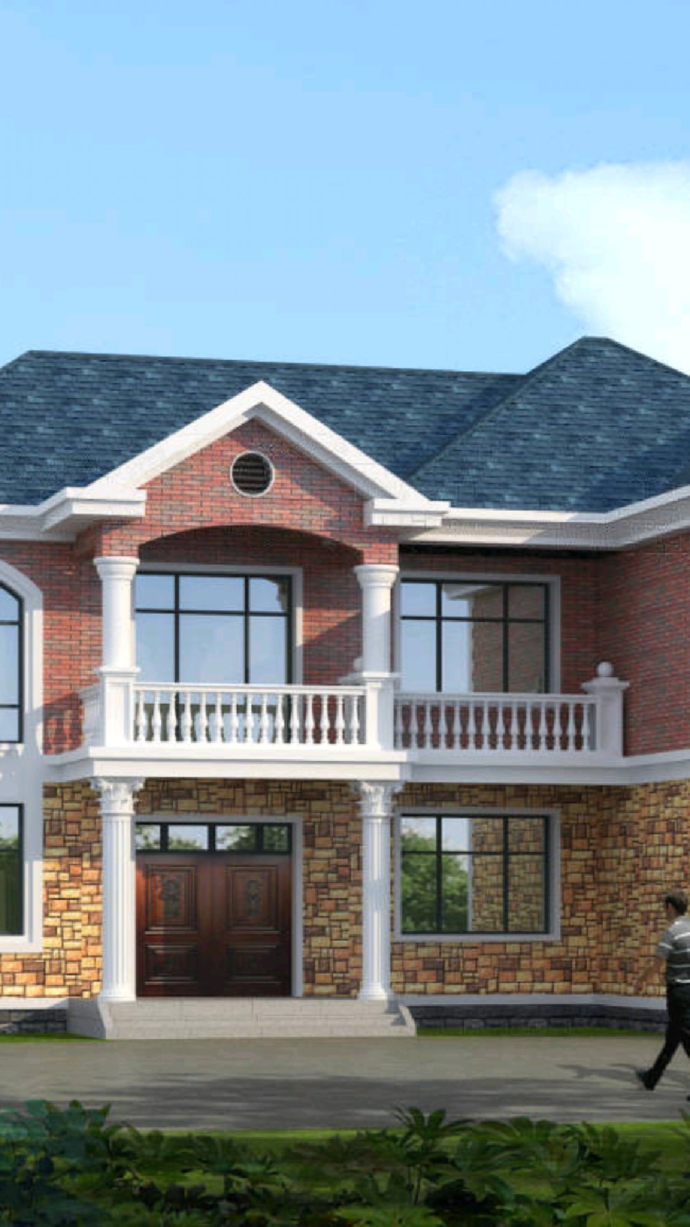 湖南湘潭农村自建房别墅设计图纸,开间18.2进深14.