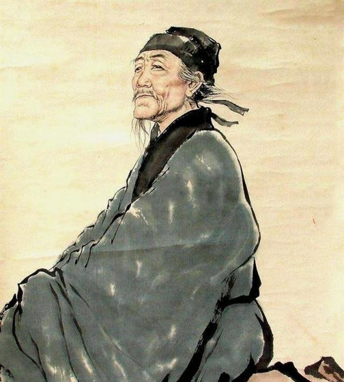 但是蒋兆和的这副画虽然不能还原杜甫相貌,却传神地刻画了人们心目