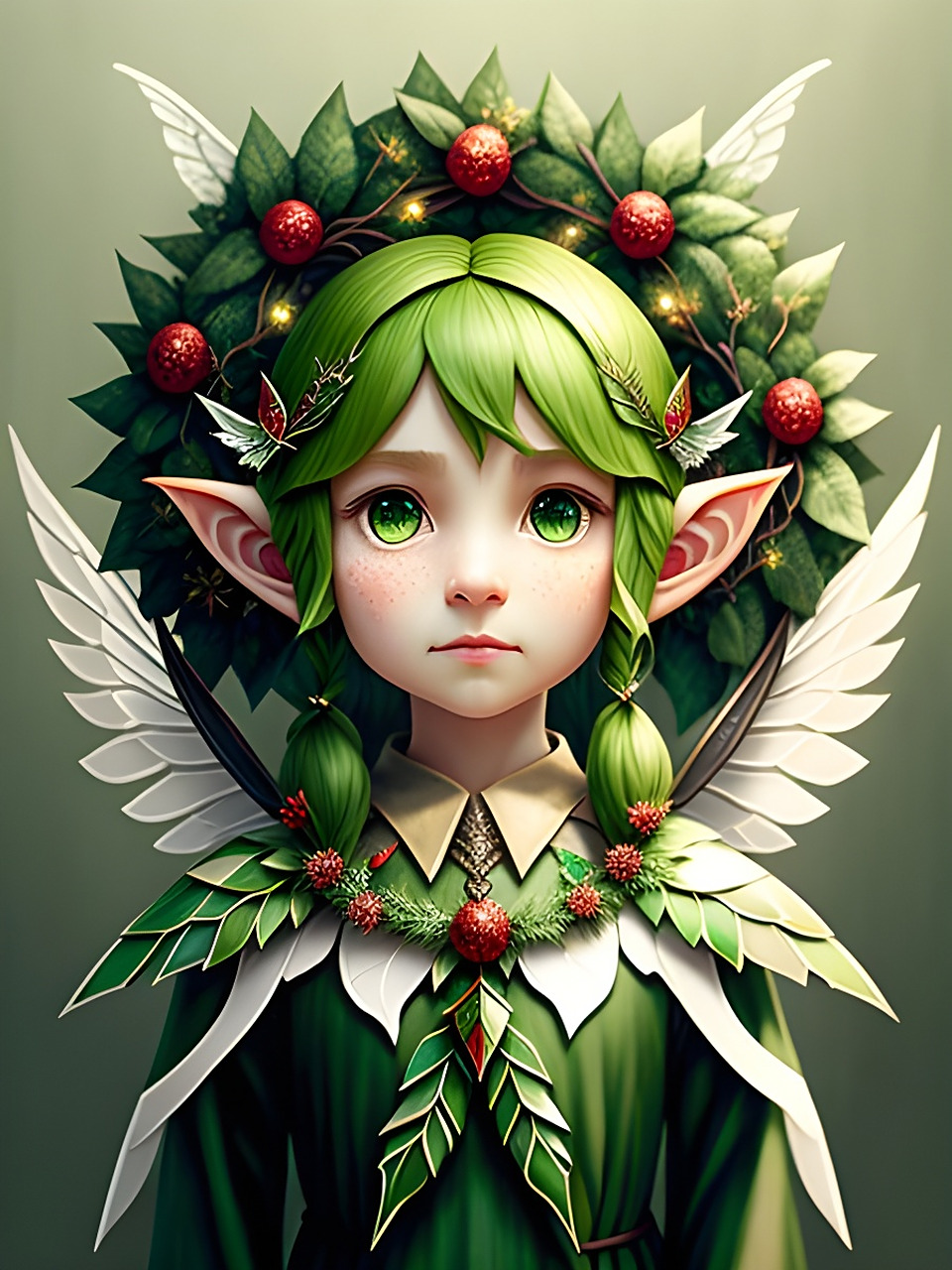 ai绘画「森林精灵」[比心] #二次元美图#  #ai绘画#  #百度ai绘图黑