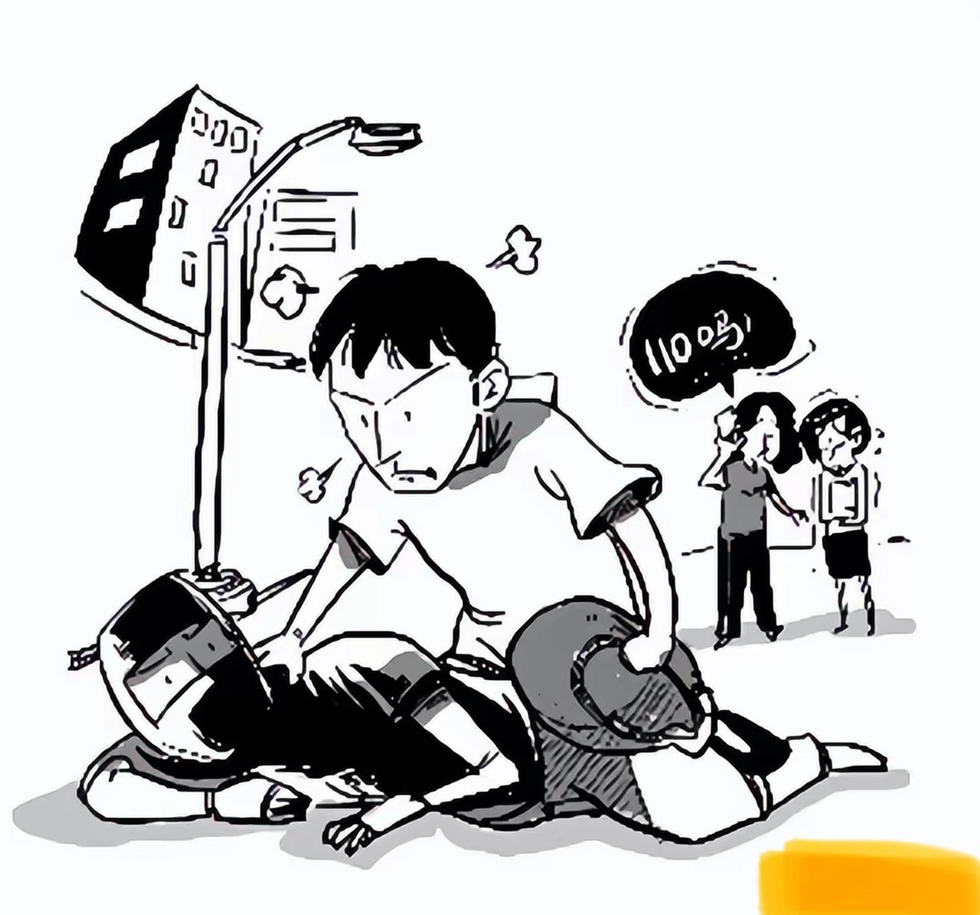 广东,3名人贩子大白天开车抢孩子,父亲骑车追赶,被人贩子撞倒暴打