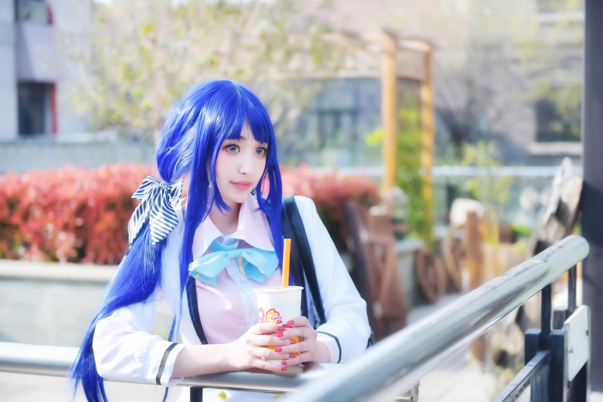 「政宗君的复仇」cos:原来蓝头发的小姐姐也能这么美!