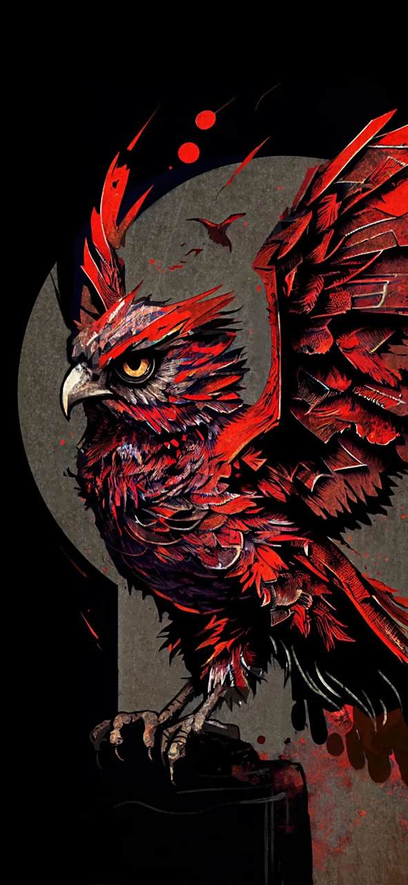 壁纸# #插画# 四大神兽:朱雀玄武青龙白虎