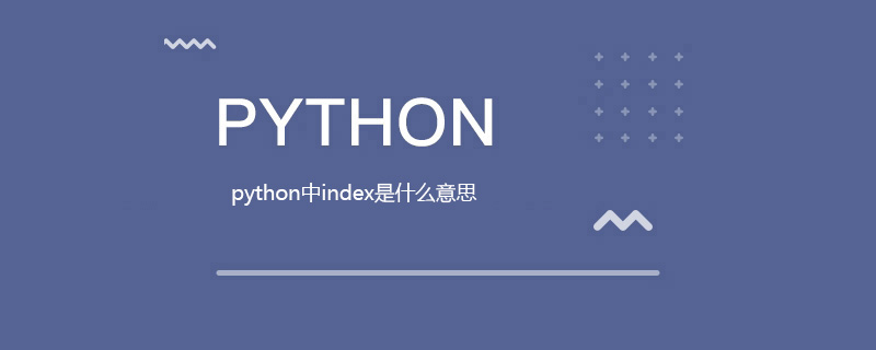 python中的索引是什么意思？