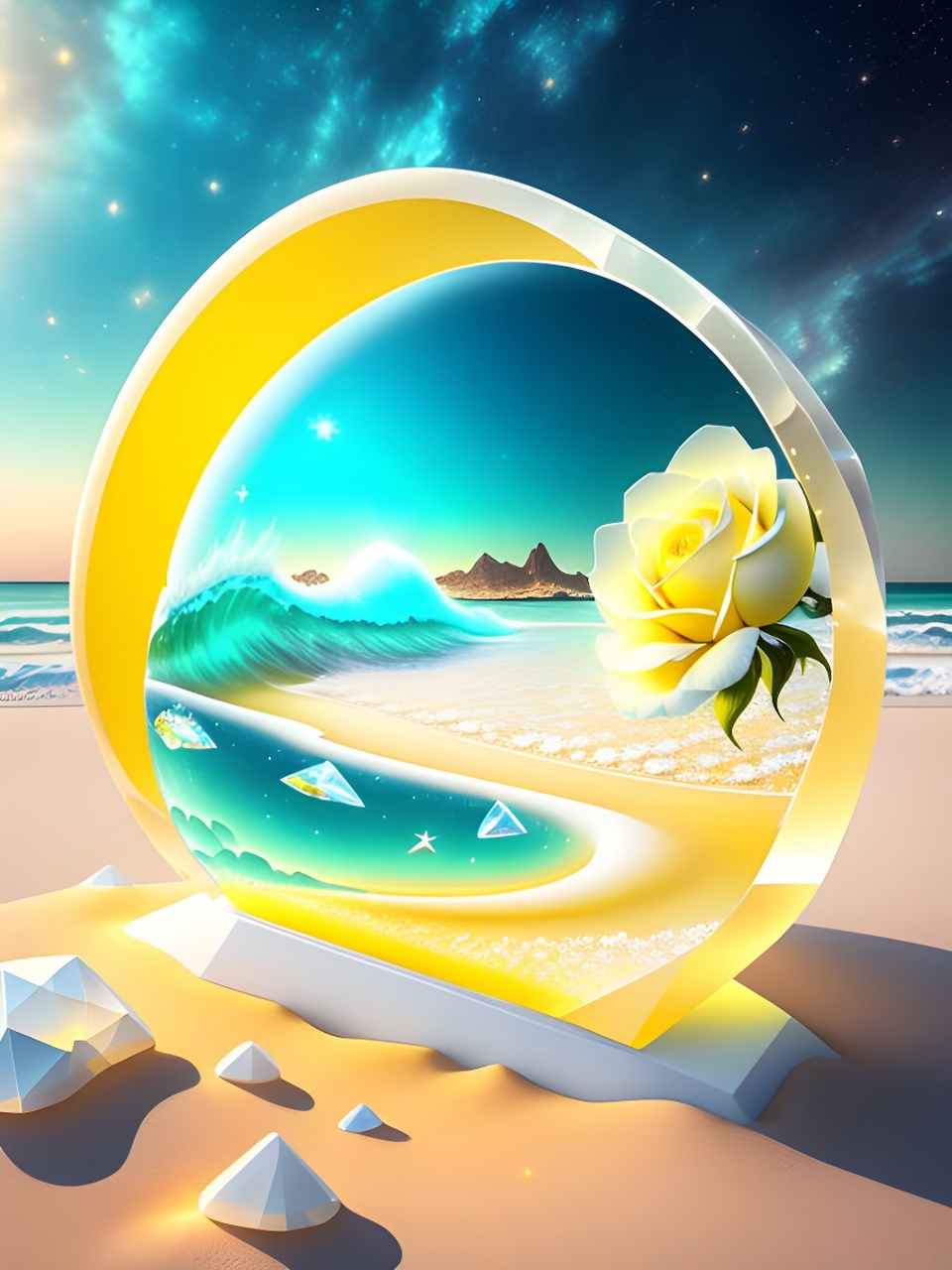 ai绘画「海边」[爱你] #二次元美图#  #ai绘画#  #百度ai绘图黑科技