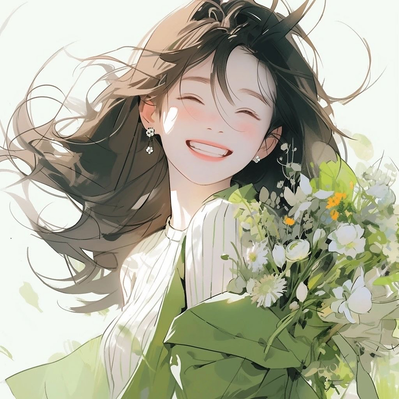 夏日清凉女生偷笑[心]甜美治愈#治愈# #头像# #夏天