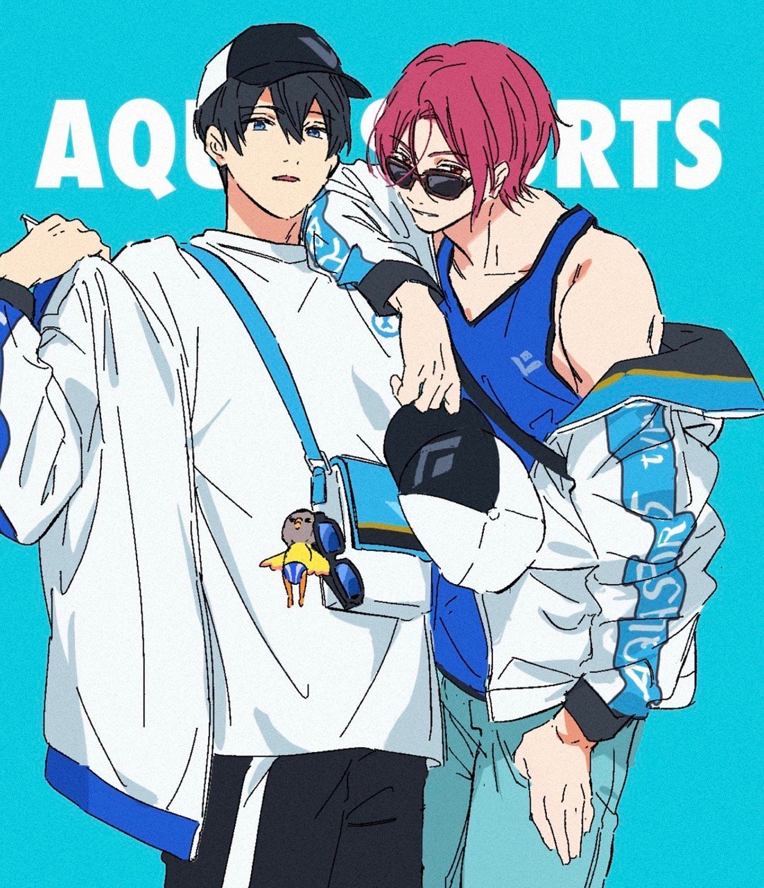 男子游泳部:七濑遥和松冈凛[心]  twi:shaaark_rotta03  #经典动漫