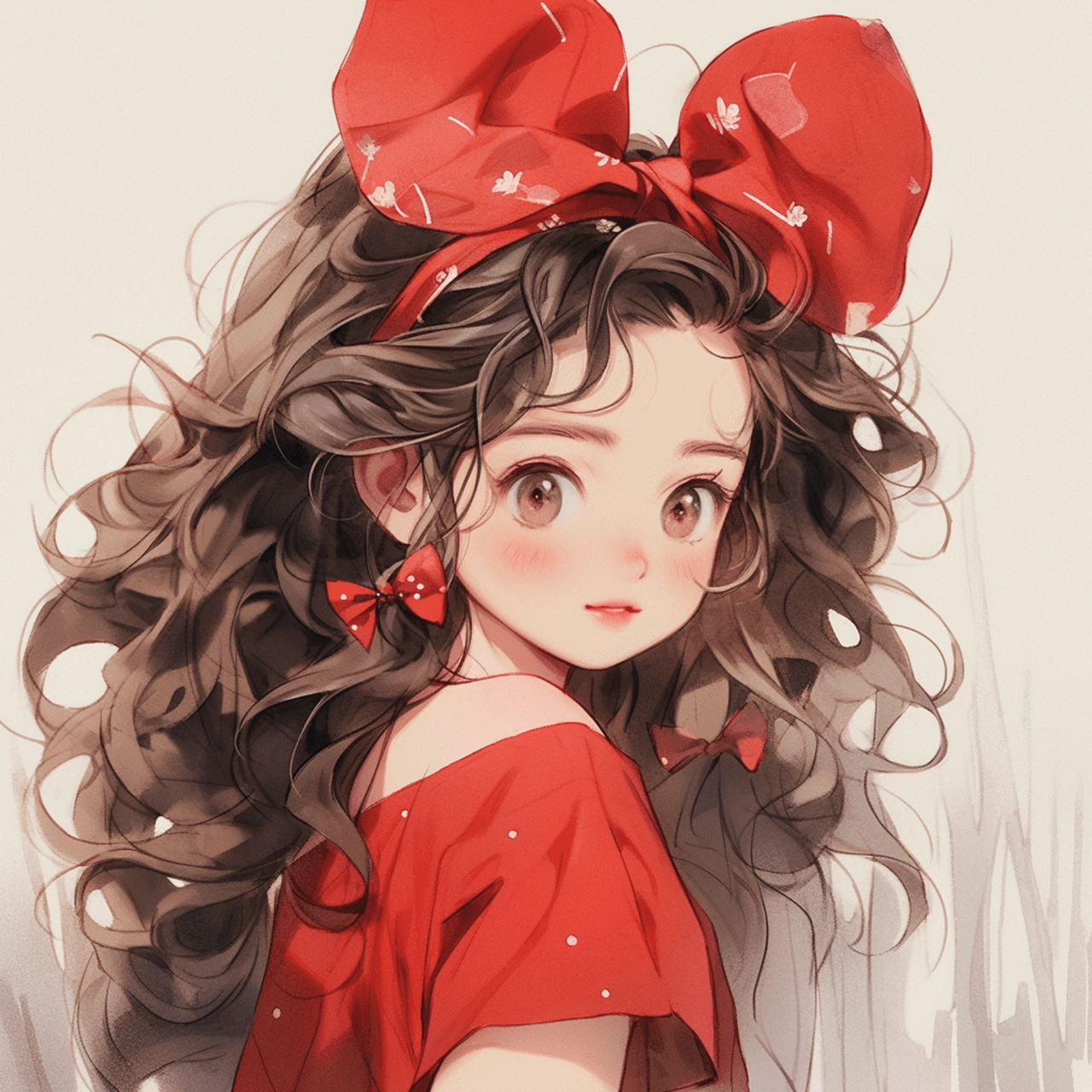 蝴蝶结女孩头像,太好看啦[心]#头像