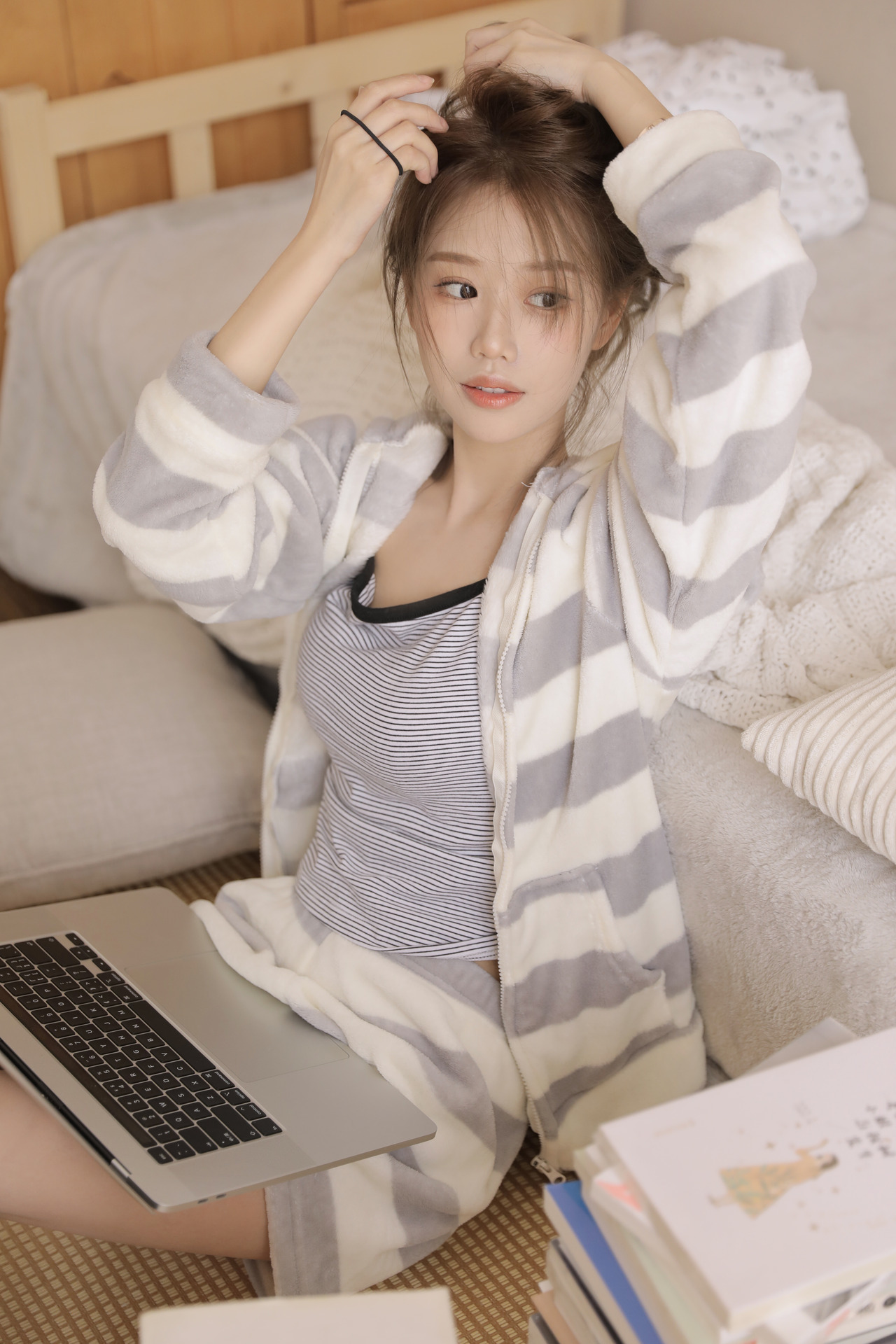 娇羞可爱的牛奶少女,日系人像摄影